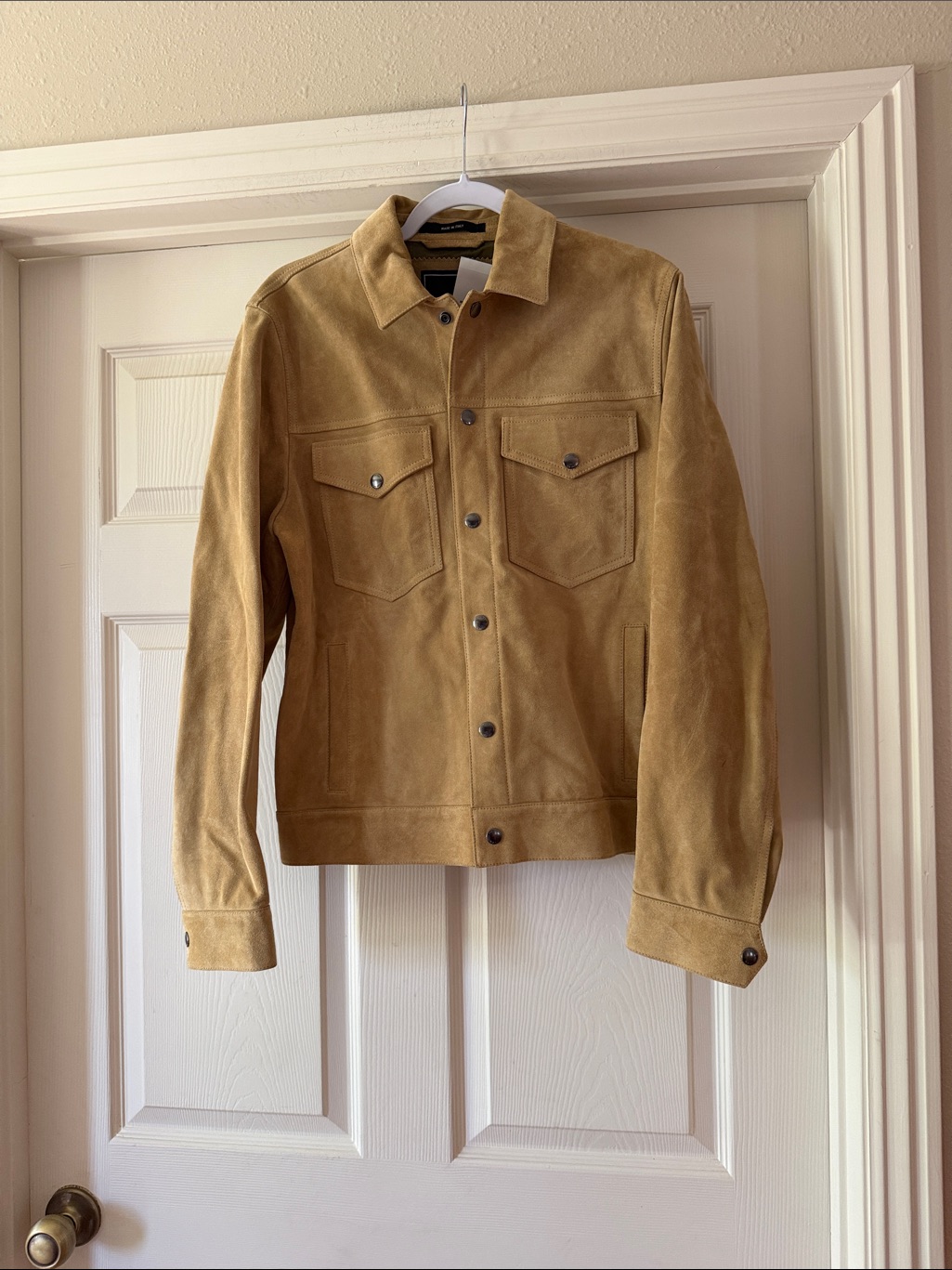 Todd Snyder Cappuccino Suede Dylan Jacket Sz Small. Nwt. See Pictures